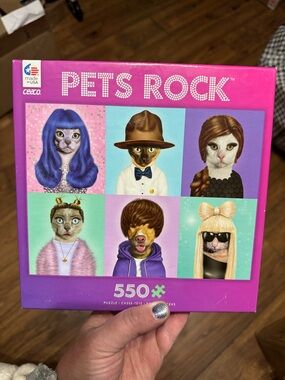 Kohl's Pets Rock 550-Piece Jigsaw Puzzle - Pink & Purple Box Art